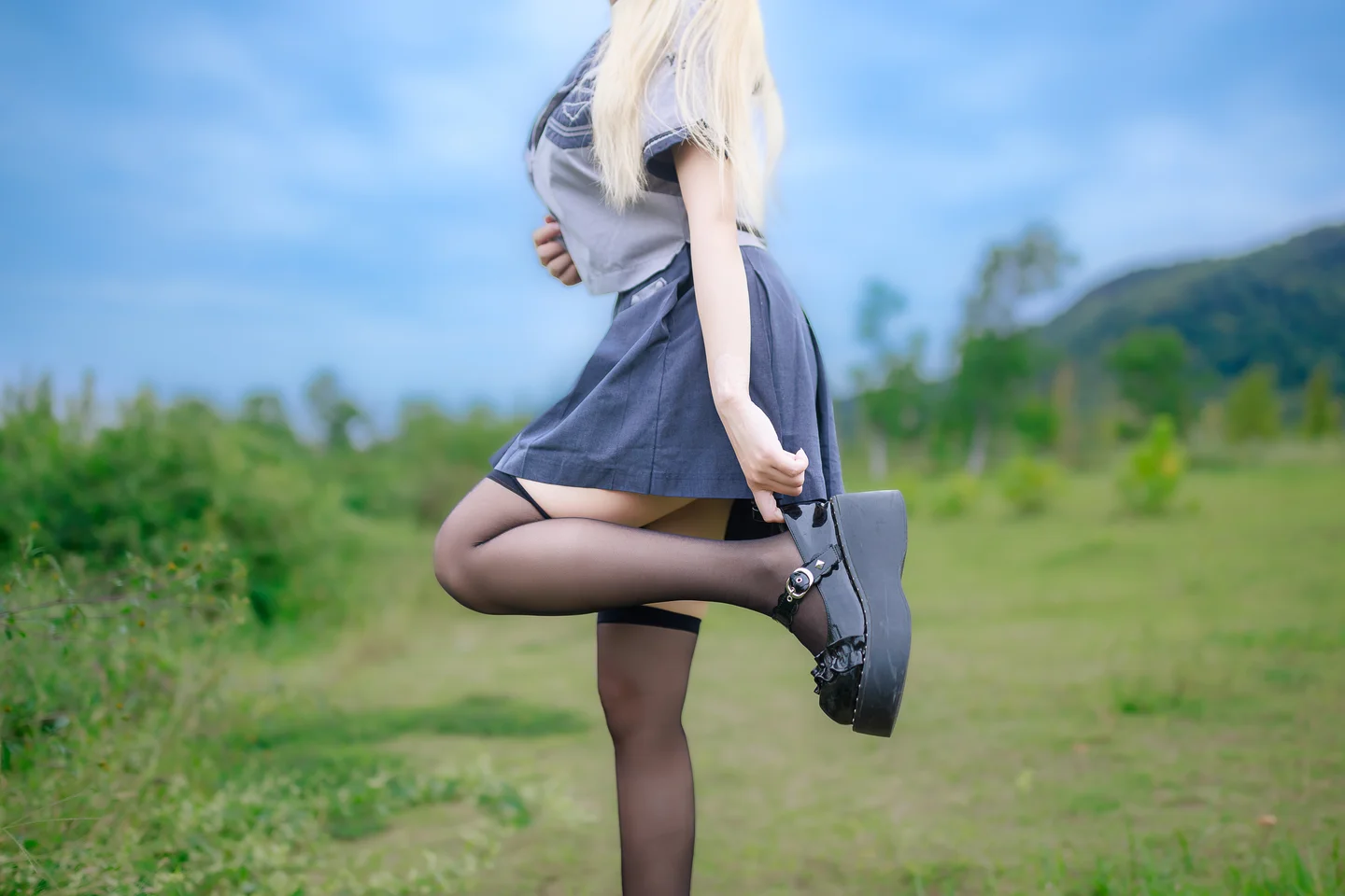 阿雪雪 - No.024 湿地JK [78P-1.77GB] tg@simisebaisi 【丝足阁】004.webp